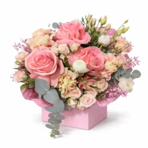 Нежный букет в розово-пудровых оттенках