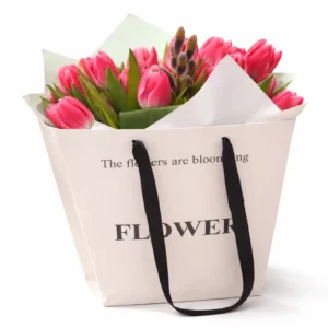 Весенний букет «Pink Tulips Bag»